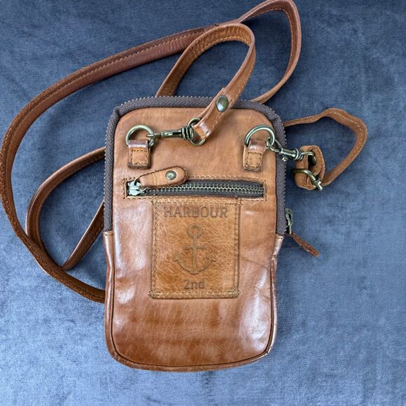 Harbour 2nd Mini Leather Phone Wallet Crossbody Bag – Adjustable Strap - Picture 1 of 14